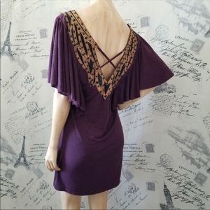 Miss Me plum backless dress